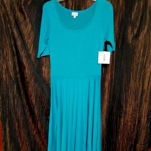 LuLaRoe NWT "Nicole Ringer" Stretch Med Midi Dress